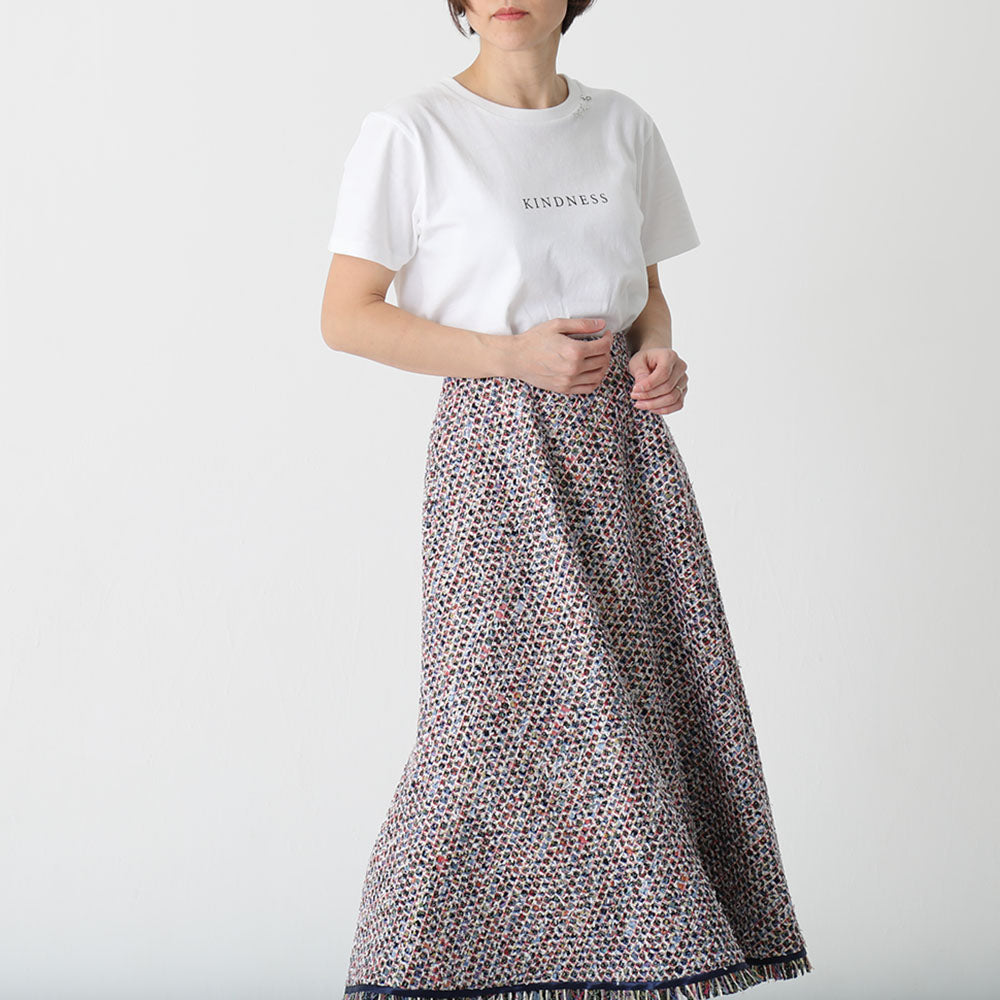 C-PT-54 “Mary jacquard” Easy pants BLACK×ECRU
