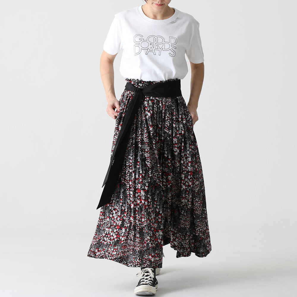 C-PT-54 “Mary jacquard” Easy pants BLACK×ECRU