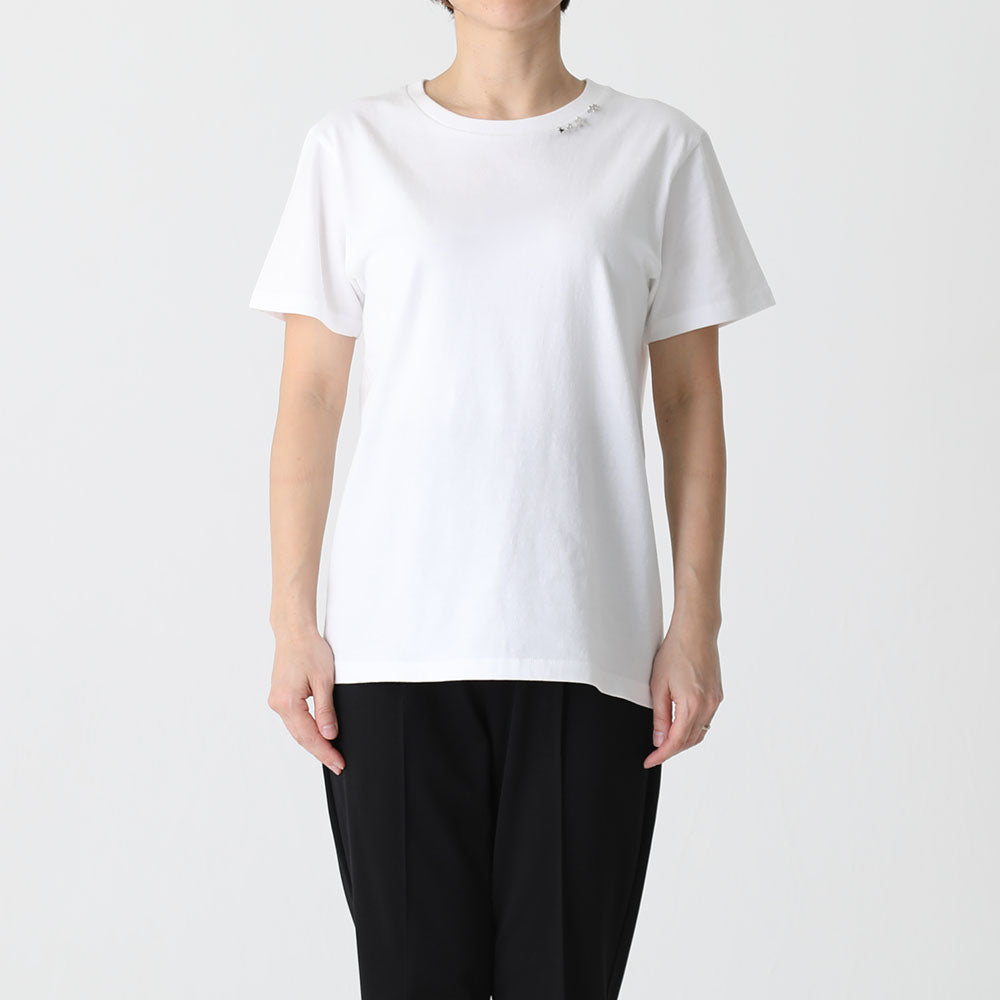C-PT-54 “Mary jacquard” Easy pants BLACK×ECRU
