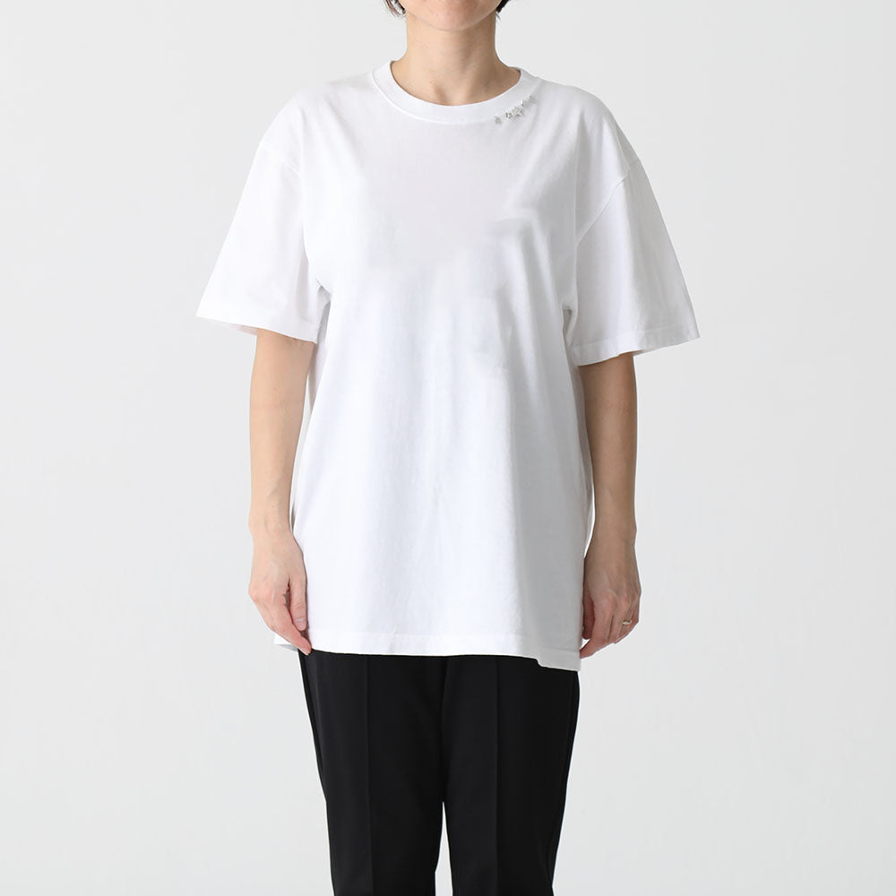 C-PT-54 “Mary jacquard” Easy pants BLACK×ECRU