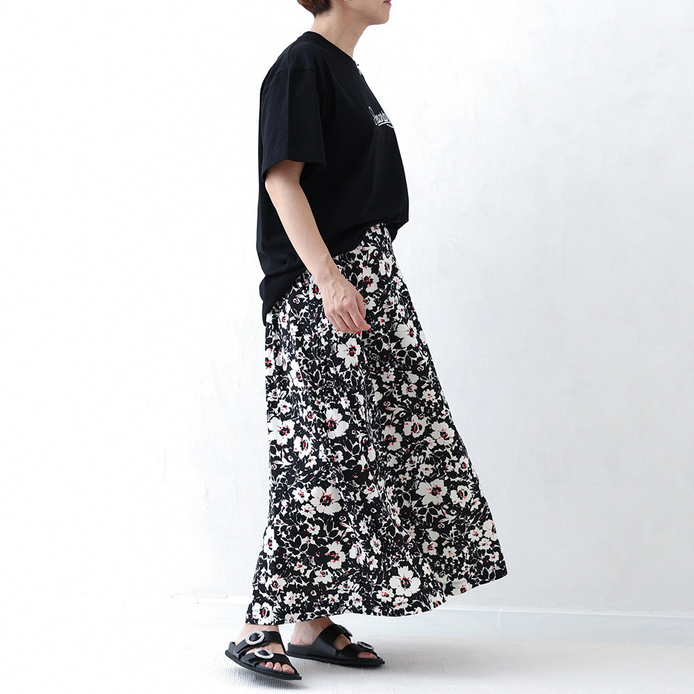 C-PT-54 “Mary jacquard” Easy pants BLACK×ECRU