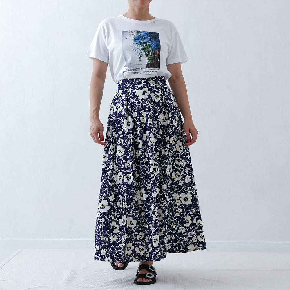 C-PT-54 “Mary jacquard” Easy pants BLACK×ECRU