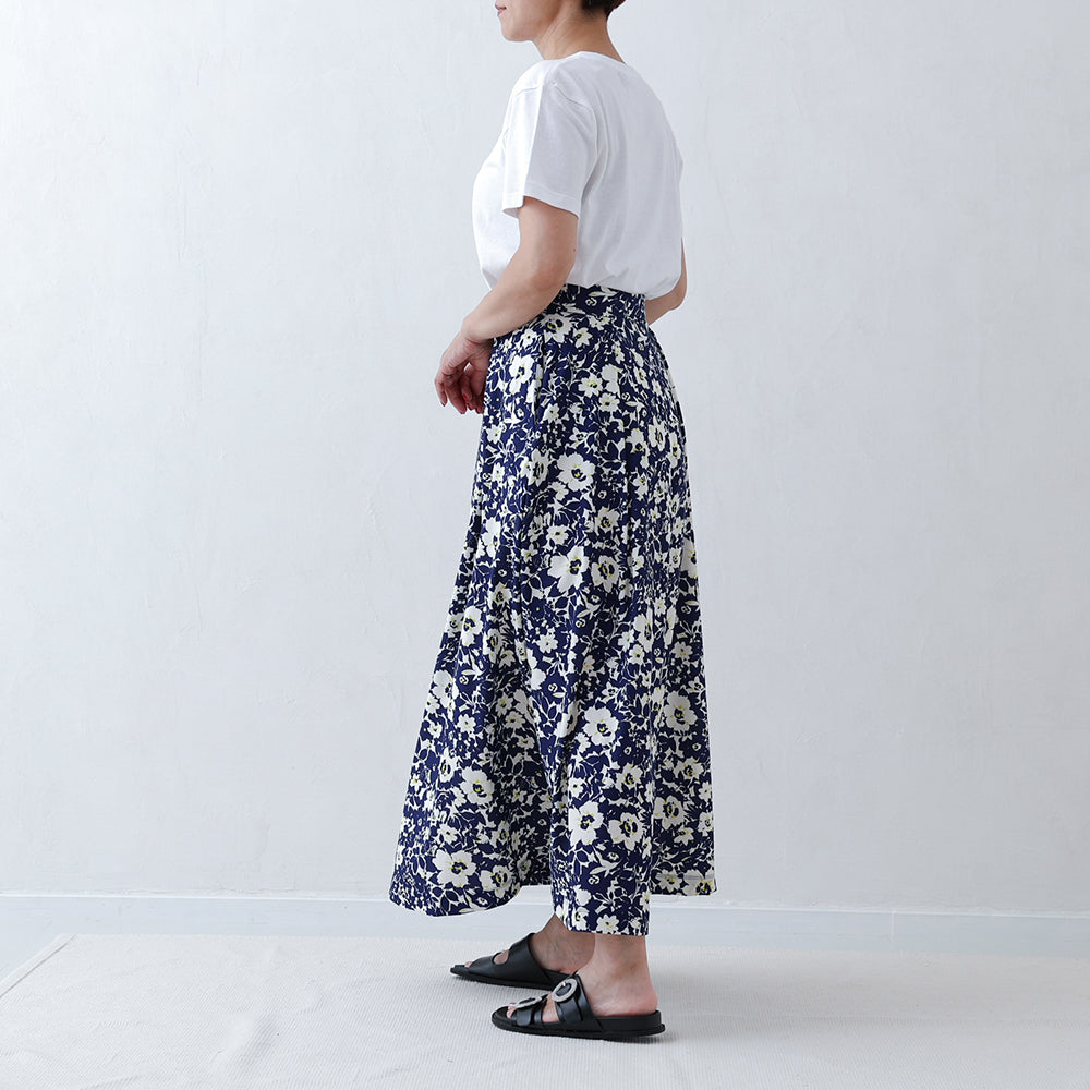 C-PT-54 “Mary jacquard” Easy pants BLACK×ECRU
