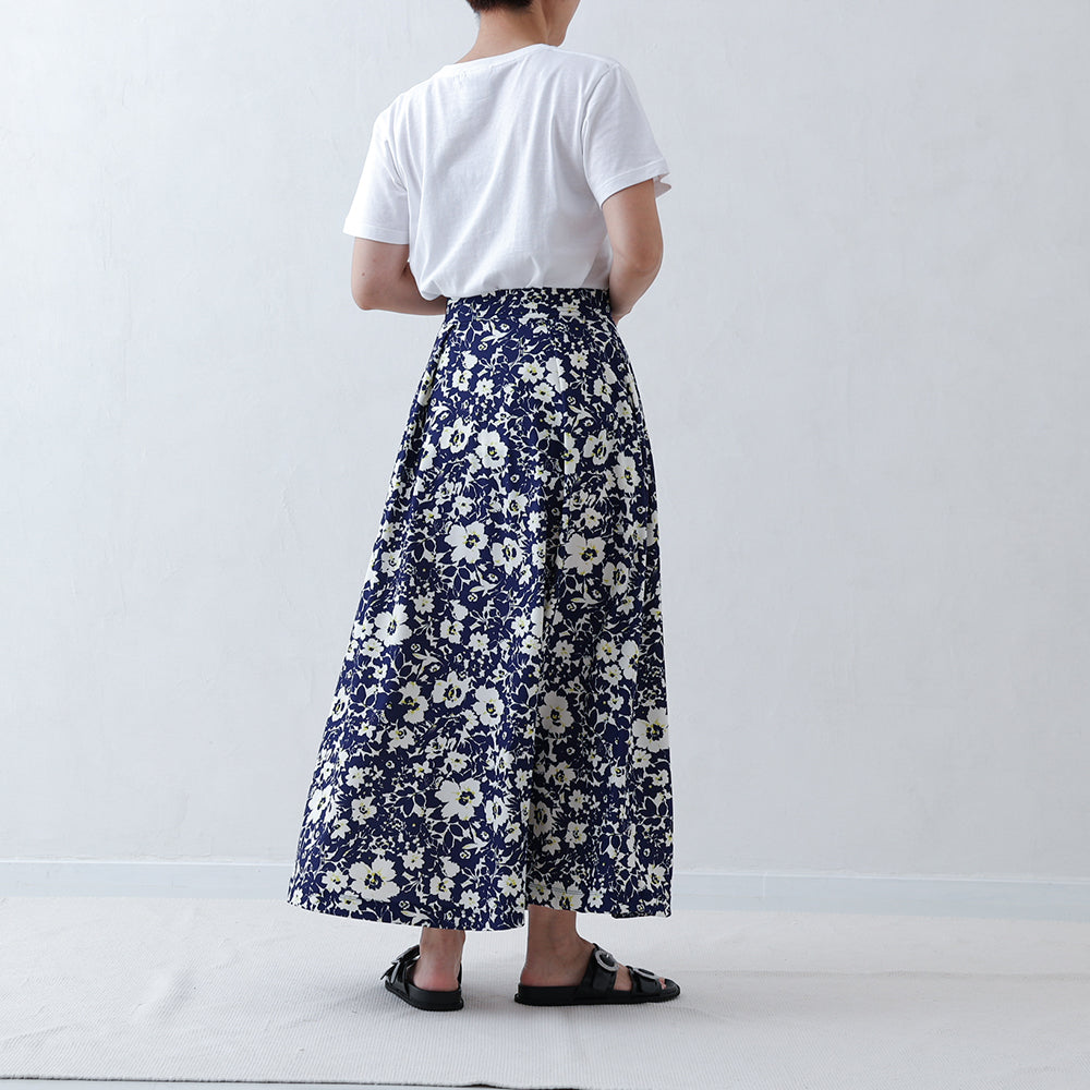 C-PT-54 “Mary jacquard” Easy pants BLACK×ECRU