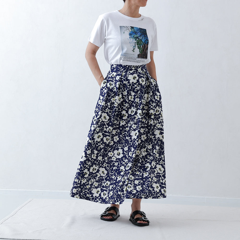 C-PT-54 “Mary jacquard” Easy pants BLACK×ECRU