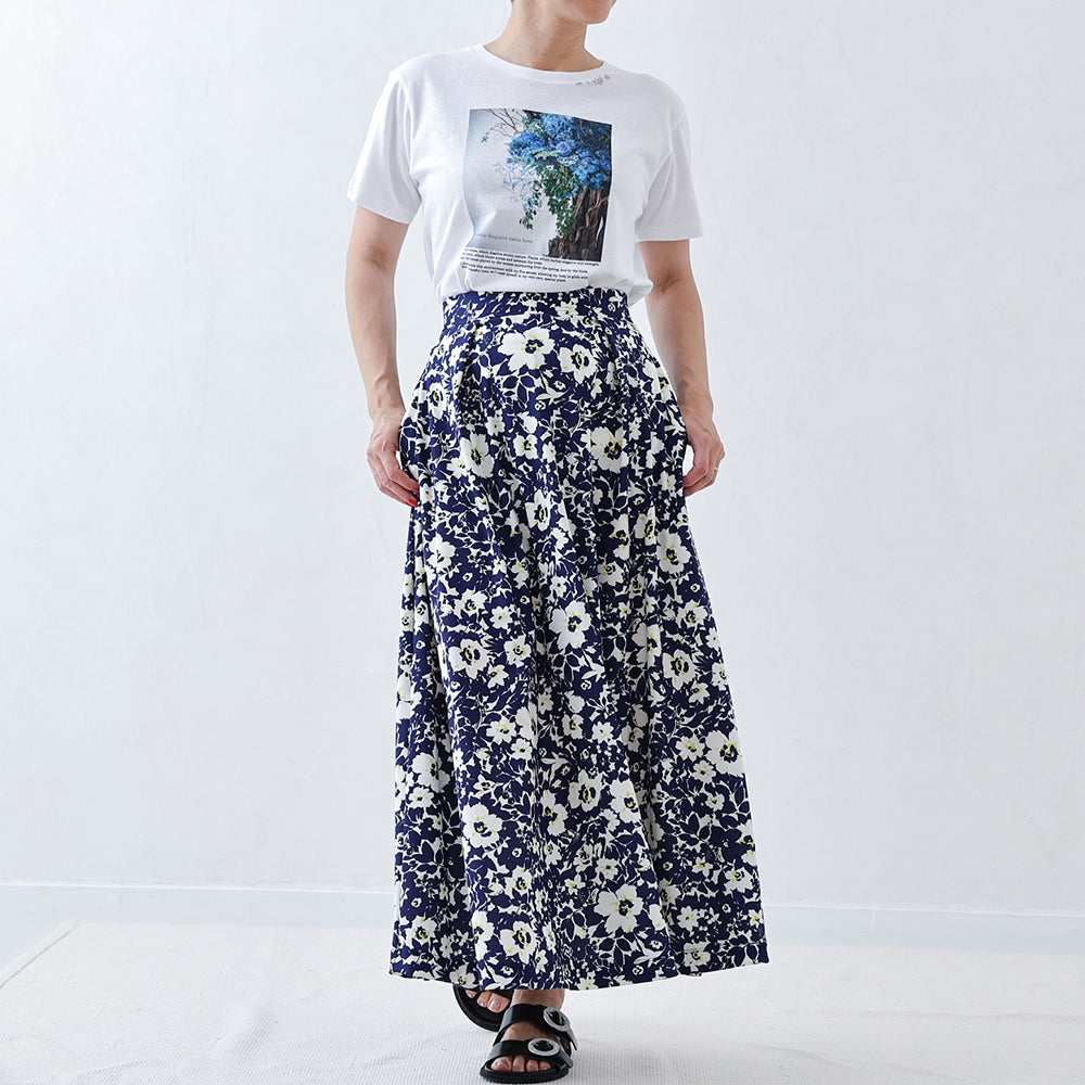 C-PT-54 “Mary jacquard” Easy pants BLACK×ECRU