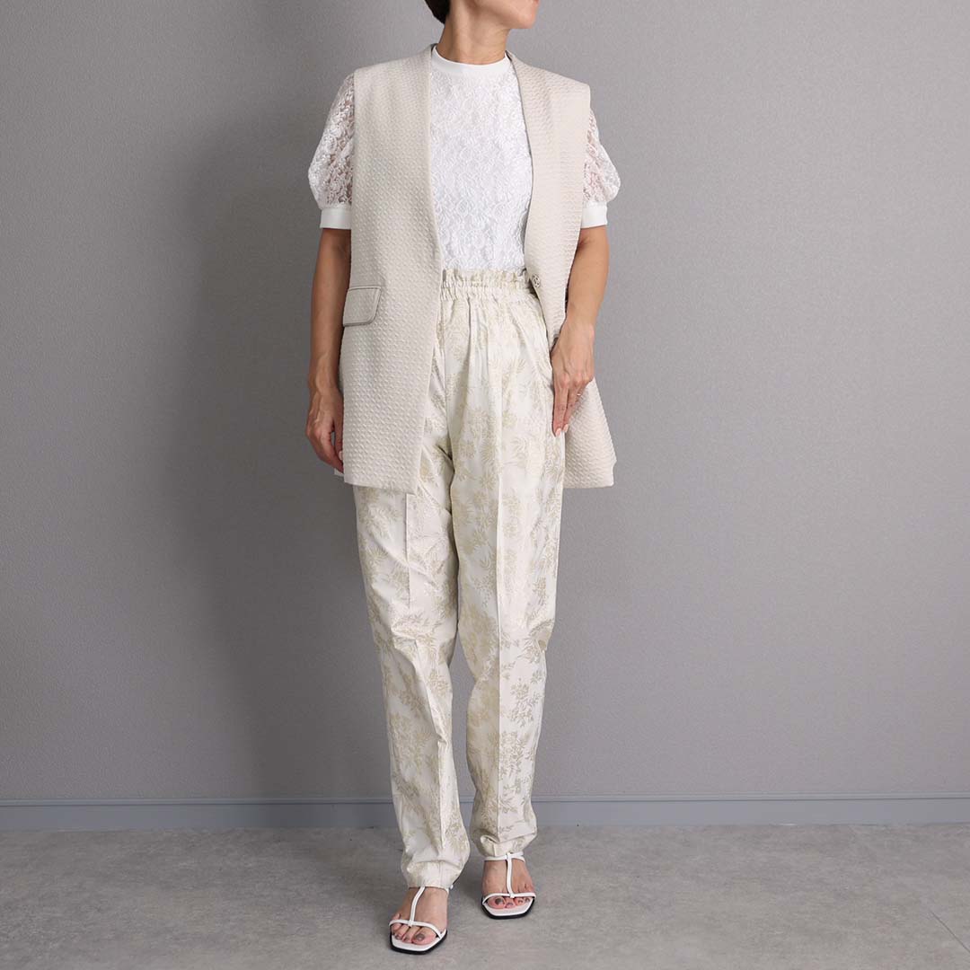 C-VT-08『Stella matelasse』 Short gilet ECRU
