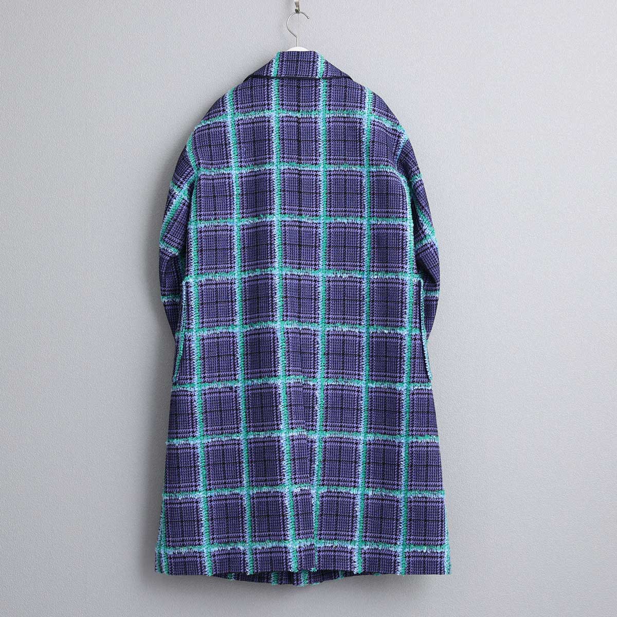 11月下旬~12月上旬お届け予定 F-JK-02 「Feather over plaid」Over chester coat