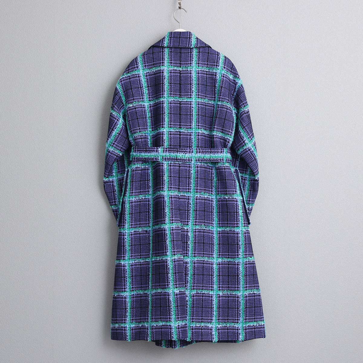 11月下旬~12月上旬お届け予定 F-JK-02 「Feather over plaid」Over chester coat