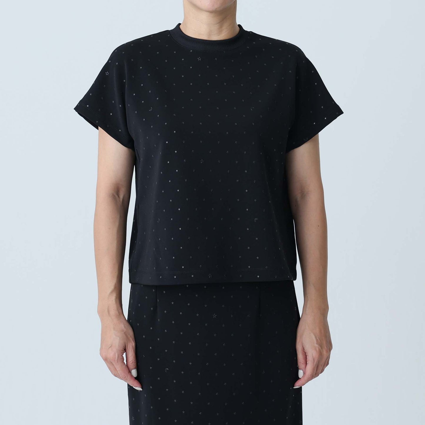F-CS-05 「Stella dot knit」Pullover tops BLACK×BLACK