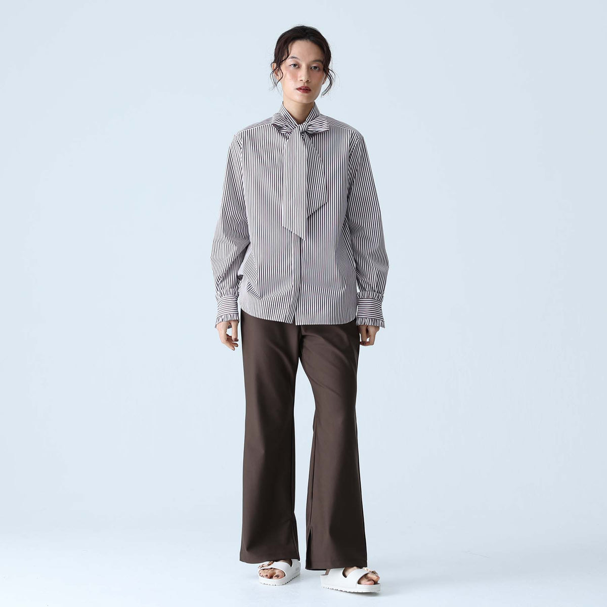 2027SS【1月末〜2月上旬お届け予定】 F-PT-21 『Svelte Knit』Semi-Flare Pants【全2色】
