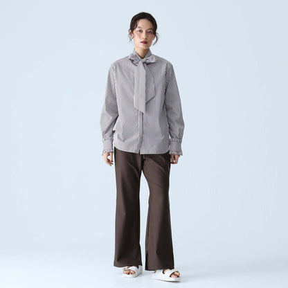 2027SS【1月末〜2月上旬お届け予定】 F-PT-21 『Svelte Knit』Semi-Flare Pants【全2色】