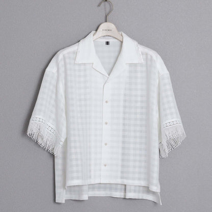 C-BL-83 Robin flower blouse WHITE