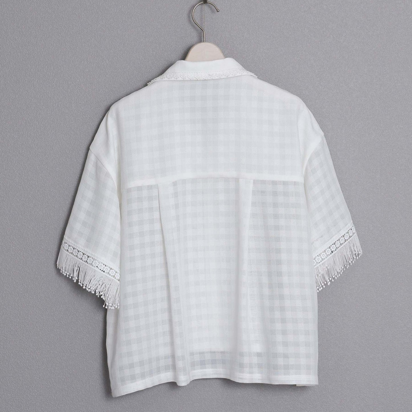 C-BL-83 Robin flower blouse WHITE