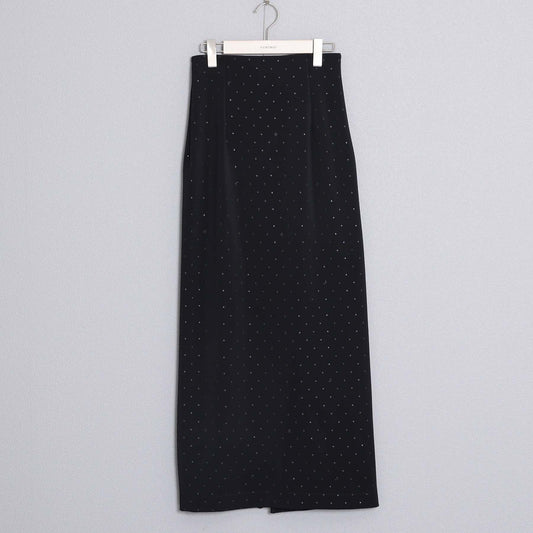 F-SK-03「Stella dot knit」Straight skirt BLACK×BLACK