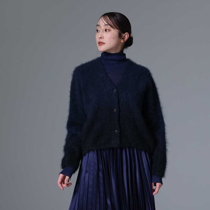 9月下旬~10月上旬お届け予定 F-KN-01「Pure cashmere knit」 V-neck cardigan