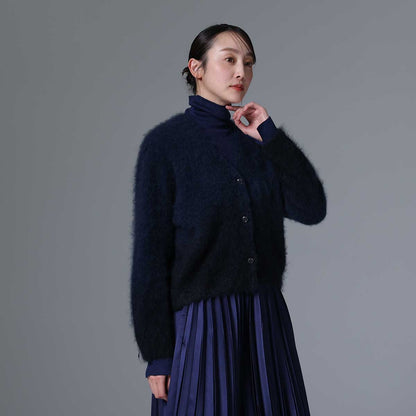9月下旬~10月上旬お届け予定 F-KN-01「Pure cashmere knit」 V-neck cardigan