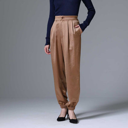 9月下旬~10月上旬お届け予定 F-PT-03「Vintage stretch satin」 Jogger pants