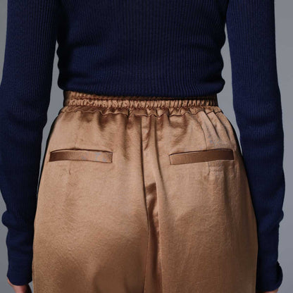 9月下旬~10月上旬お届け予定 F-PT-03「Vintage stretch satin」 Jogger pants