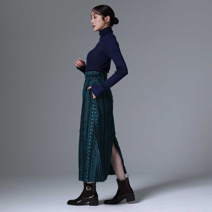 9月下旬~10月上旬お届け予定 F-SK-02「Tyrol Feather」 A-line skirt