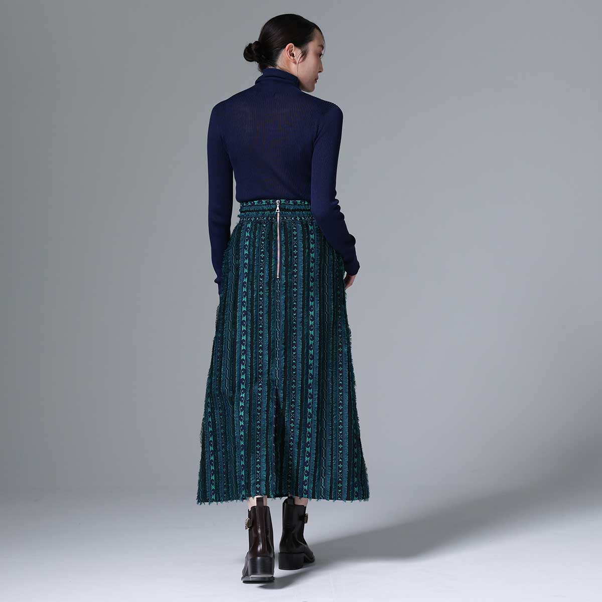 9月下旬~10月上旬お届け予定 F-SK-02「Tyrol Feather」 A-line skirt