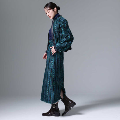 9月下旬~10月上旬お届け予定 F-SK-02「Tyrol Feather」 A-line skirt
