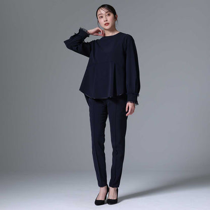9月下旬~10月上旬お届け予定 F-BL-03「Technical double cloth」 Pullover blouse