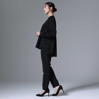 9月下旬~10月上旬お届け予定 F-BL-03「Technical double cloth」 Pullover blouse