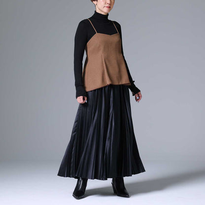 8月下旬~9月上旬お届け予定 F-BL-01 「Worsted twill」Camisole blouse