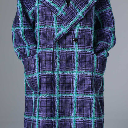 11月下旬~12月上旬お届け予定 F-JK-02 「Feather over plaid」Over chester coat