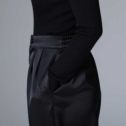 9月下旬~10月上旬お届け予定 F-PT-03「Vintage stretch satin」 Jogger pants