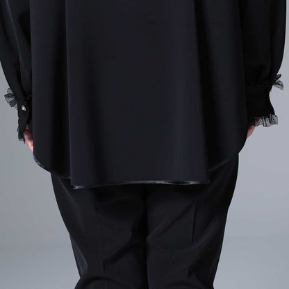 9月下旬~10月上旬お届け予定 F-BL-03「Technical double cloth」 Pullover blouse