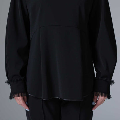 9月下旬~10月上旬お届け予定 F-BL-03「Technical double cloth」 Pullover blouse