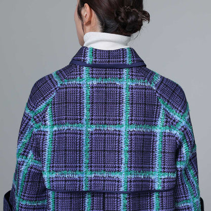 10月下旬~11月上旬お届け予定 F-JK-01 「Feather over plaid」Short blouson