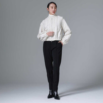 C-BL-83 Robin flower blouse WHITE