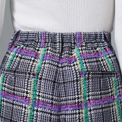 10月下旬~11月上旬お届け予定 F-PT-01 「Feather over plaid」Wide pants
