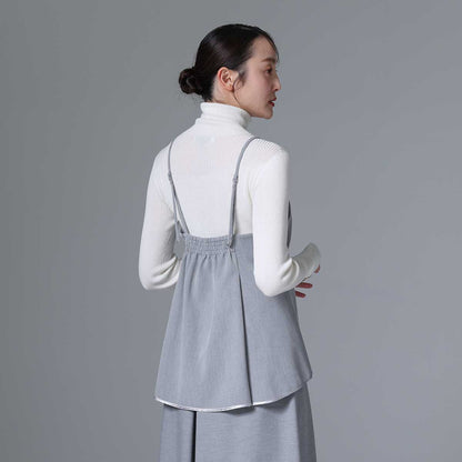 8月下旬~9月上旬お届け予定 F-BL-01 「Worsted twill」Camisole blouse