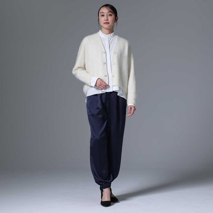 9月下旬~10月上旬お届け予定 F-KN-01「Pure cashmere knit」 V-neck cardigan