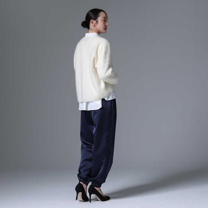 9月下旬~10月上旬お届け予定 F-KN-01「Pure cashmere knit」 V-neck cardigan