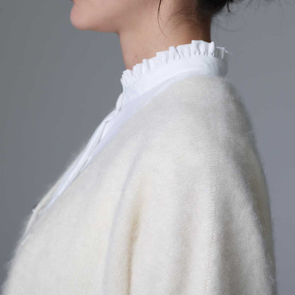 9月下旬~10月上旬お届け予定 F-KN-01「Pure cashmere knit」 V-neck cardigan
