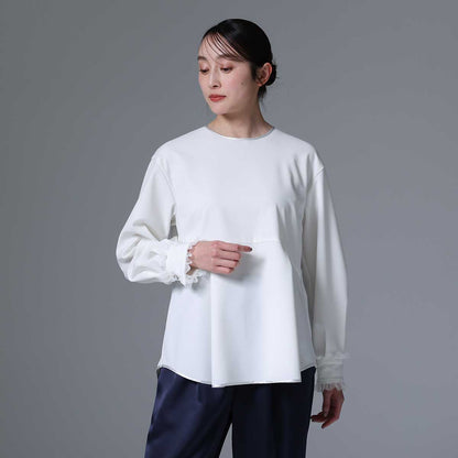 9月下旬~10月上旬お届け予定 F-BL-03「Technical double cloth」 Pullover blouse
