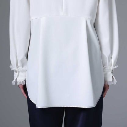 9月下旬~10月上旬お届け予定 F-BL-03「Technical double cloth」 Pullover blouse