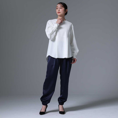 9月下旬~10月上旬お届け予定 F-BL-03「Technical double cloth」 Pullover blouse