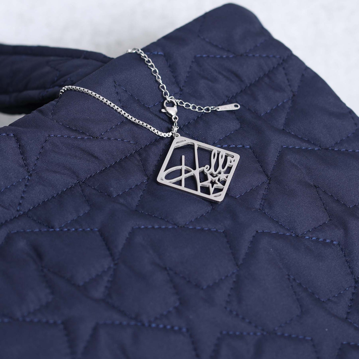 C-BG-11「Stella quilt（裏地なしキルティング）」Tote Bag NAVY&KHAKI
