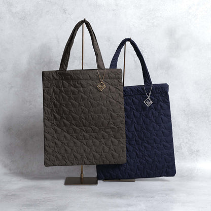 C-BG-11「Stella quilt（裏地なしキルティング）」Tote Bag NAVY&KHAKI
