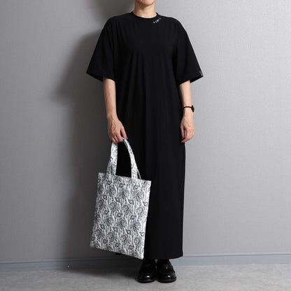 C-BG-13「Palm tree embroidery」Tote Bag WHITE