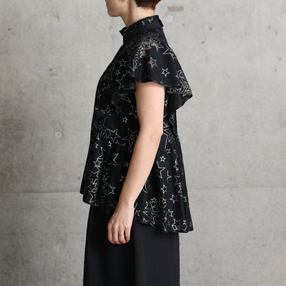 C-BL-76「Blanche」Stand collar blouse