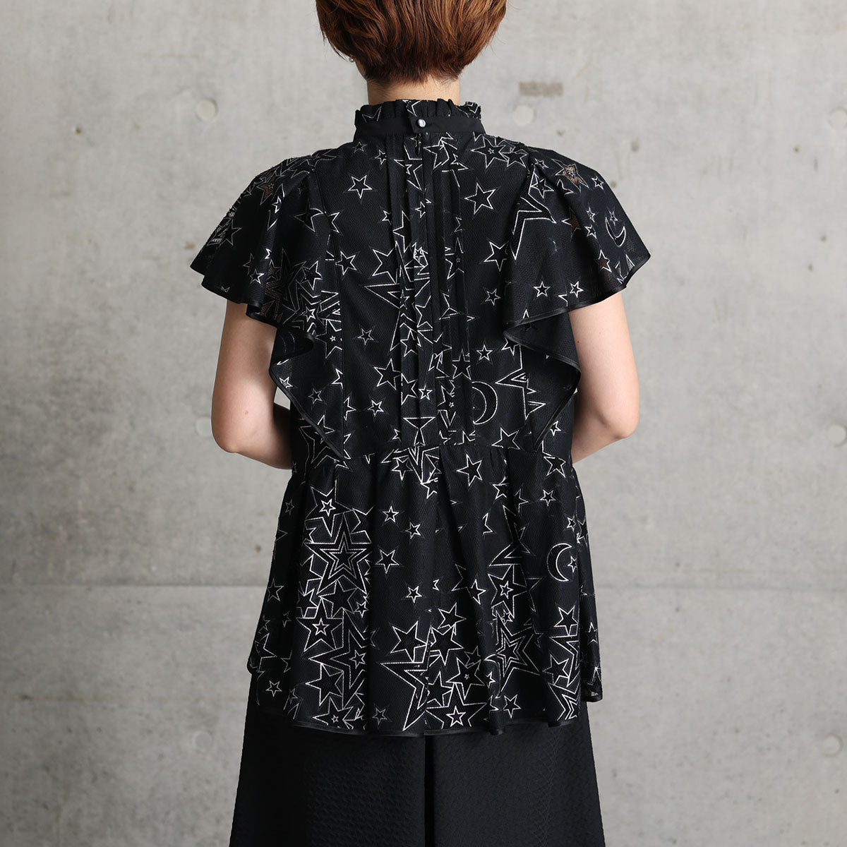 C-BL-76「Blanche」Stand collar blouse