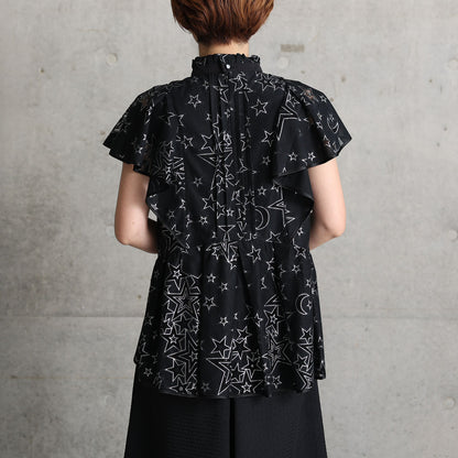 C-BL-76「Blanche」Stand collar blouse
