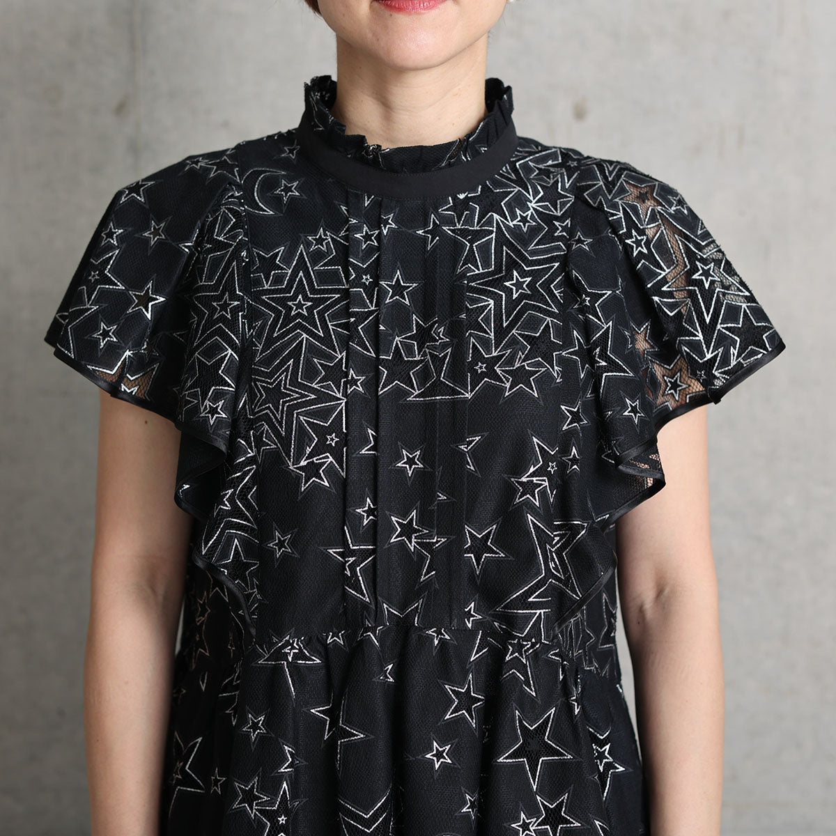 C-BL-76「Blanche」Stand collar blouse